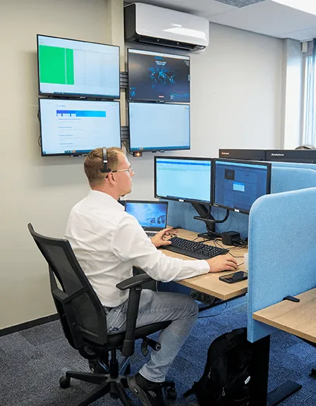 Monitoringruimte van Westers, waar de ICT van GGZ-instellingen 24/7 wordt bewaakt